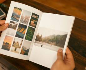 Designer following a step-by-step guide to compress images