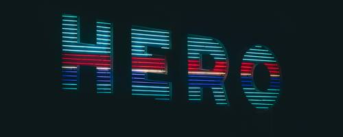 Hero banner placeholder image in code editor mockup